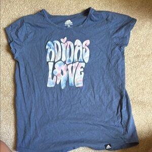 Adidas Blue Short Sleeve Tee Casual Collection